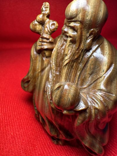 手串木器杂件｜拍卖专场 绿檀木｜精雕精工“福禄寿之寿”手把件｜陈设摆件