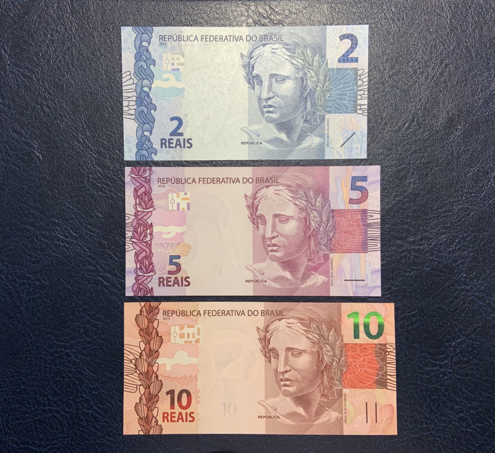 收藏联盟Quantum Auction 第238期拍卖 巴西2010年2-10里亚尔 品相全新UNC 2和5为首发AA冠