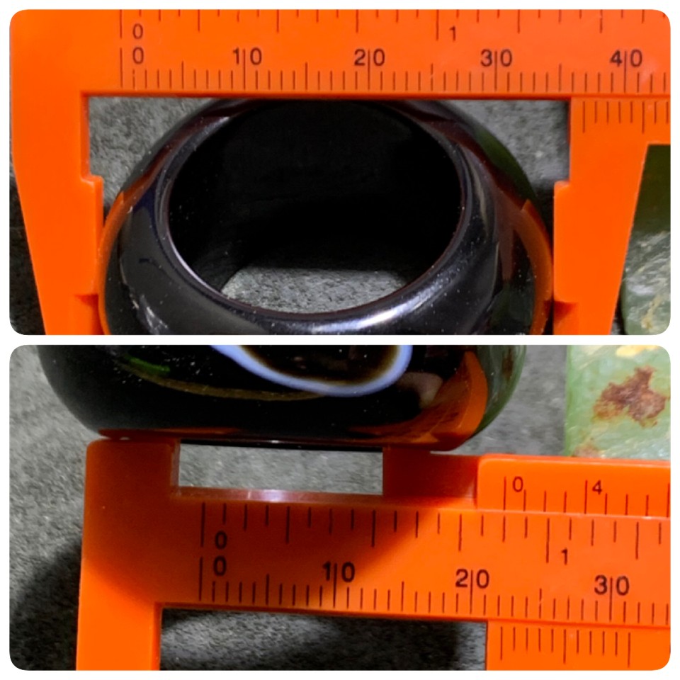 精品天眼药师玛瑙扳指一个！