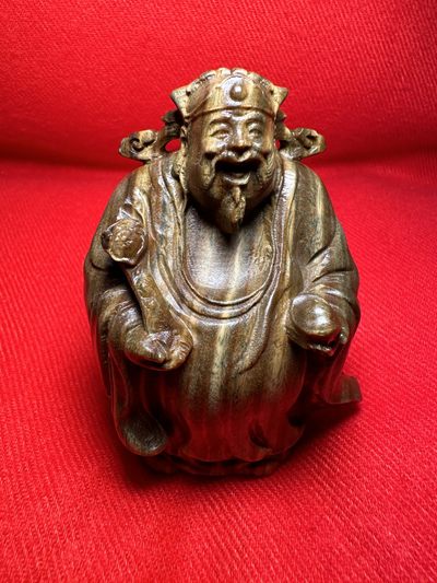手串木器杂件｜拍卖专场 - 绿檀木｜精雕精工“福禄寿之禄”手把件｜陈设摆件