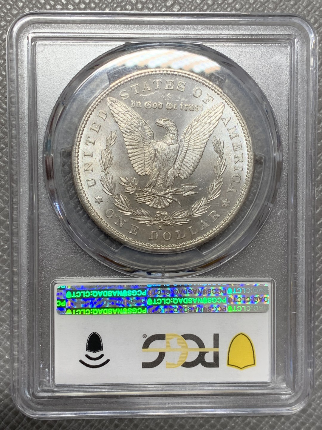 《竞宝斋》第141场-周日，周一 2场 (全场包邮) PCGS-MS63 美国 1881年S版 摩根 银币 镜面效果漂亮