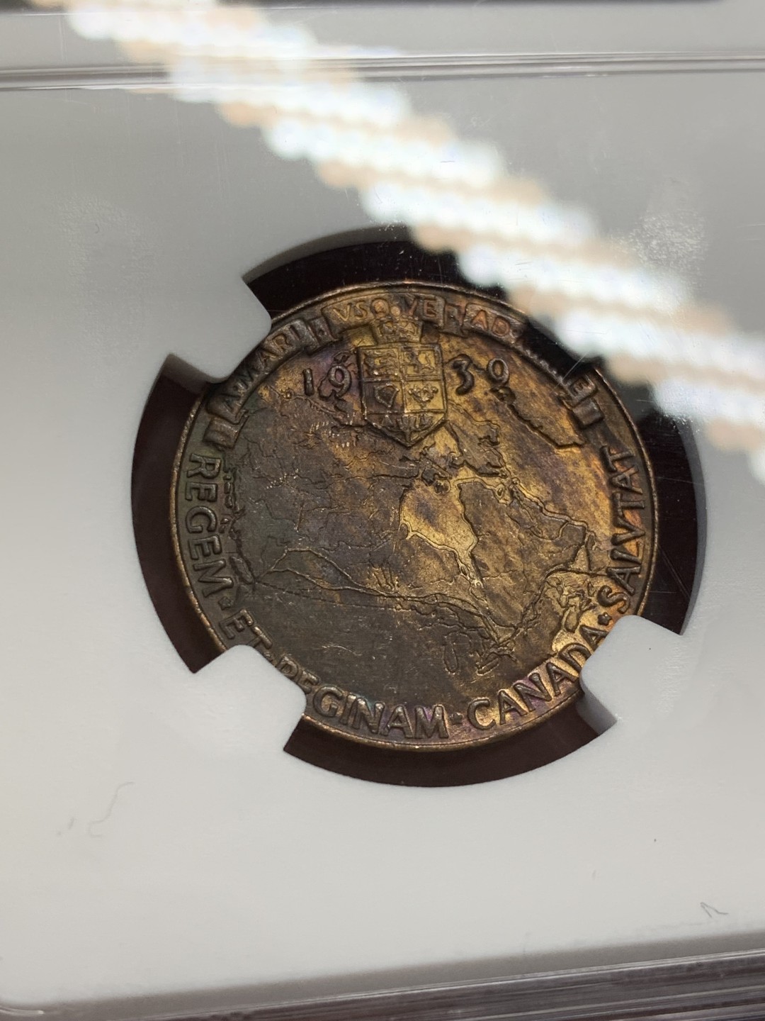 《竞宝斋》第141场-周日，周一 2场 (全场包邮) NGC MS63BN 加拿大乔治五世和皇后头像铜章