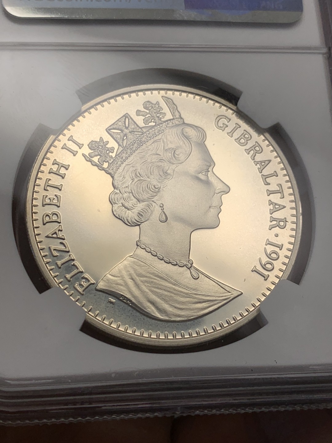 《竞宝斋》第141场-周日，周一 2场 (全场包邮) 唯一冠军分 NGC-PF67 直布罗陀1991年 查理斯王子结婚十周年纪念 克朗大银币 精制PROOF 非常少见