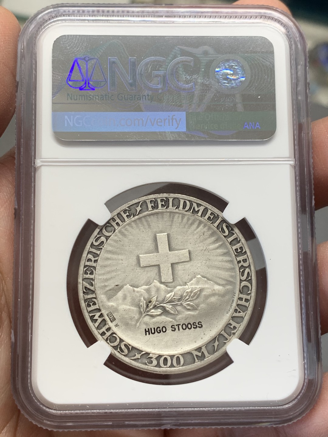 《竞宝斋》第141场-周日，周一 2场 (全场包邮) NGC MS64 1920-30年瑞士射击节女神银章 世纪交替 风格也开始转变 比较有意义