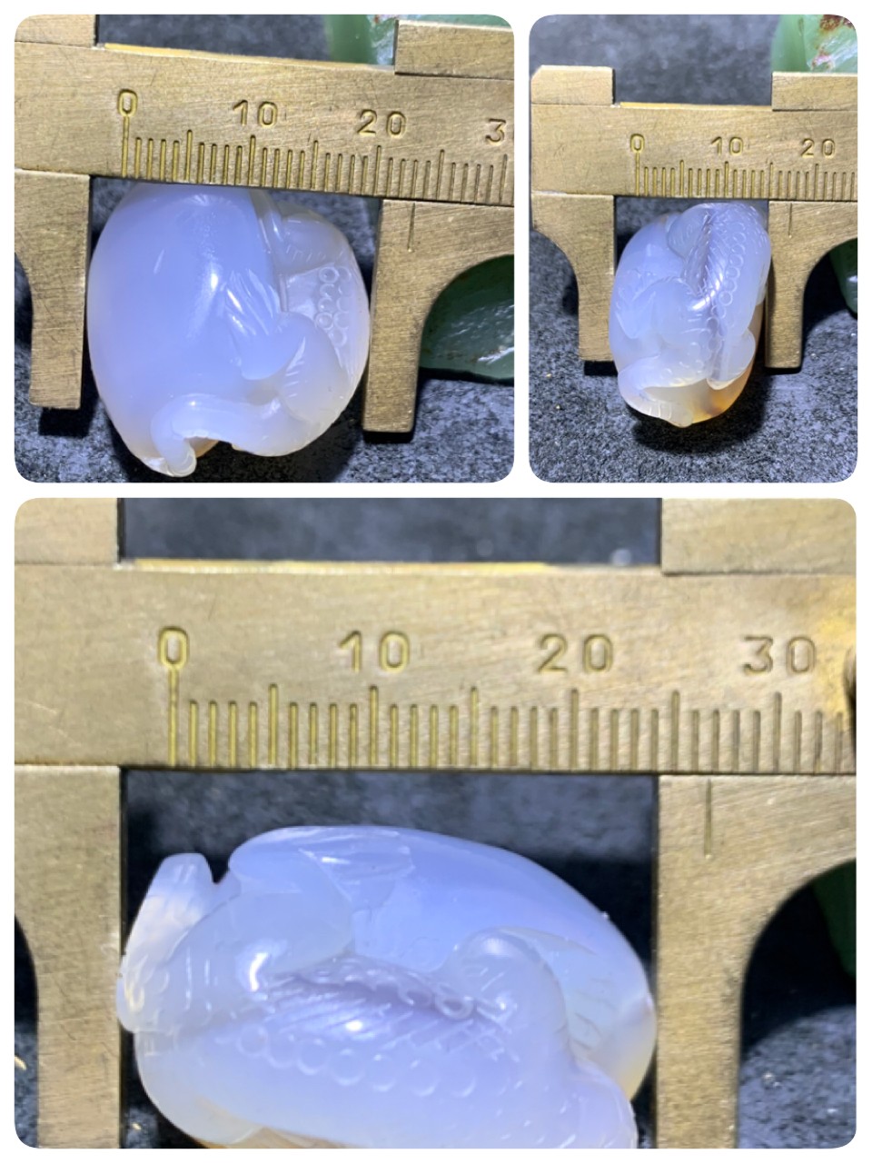 精美高玉化巴西玛瑙手工俏色巧雕如意蜥蜴吊坠一个，