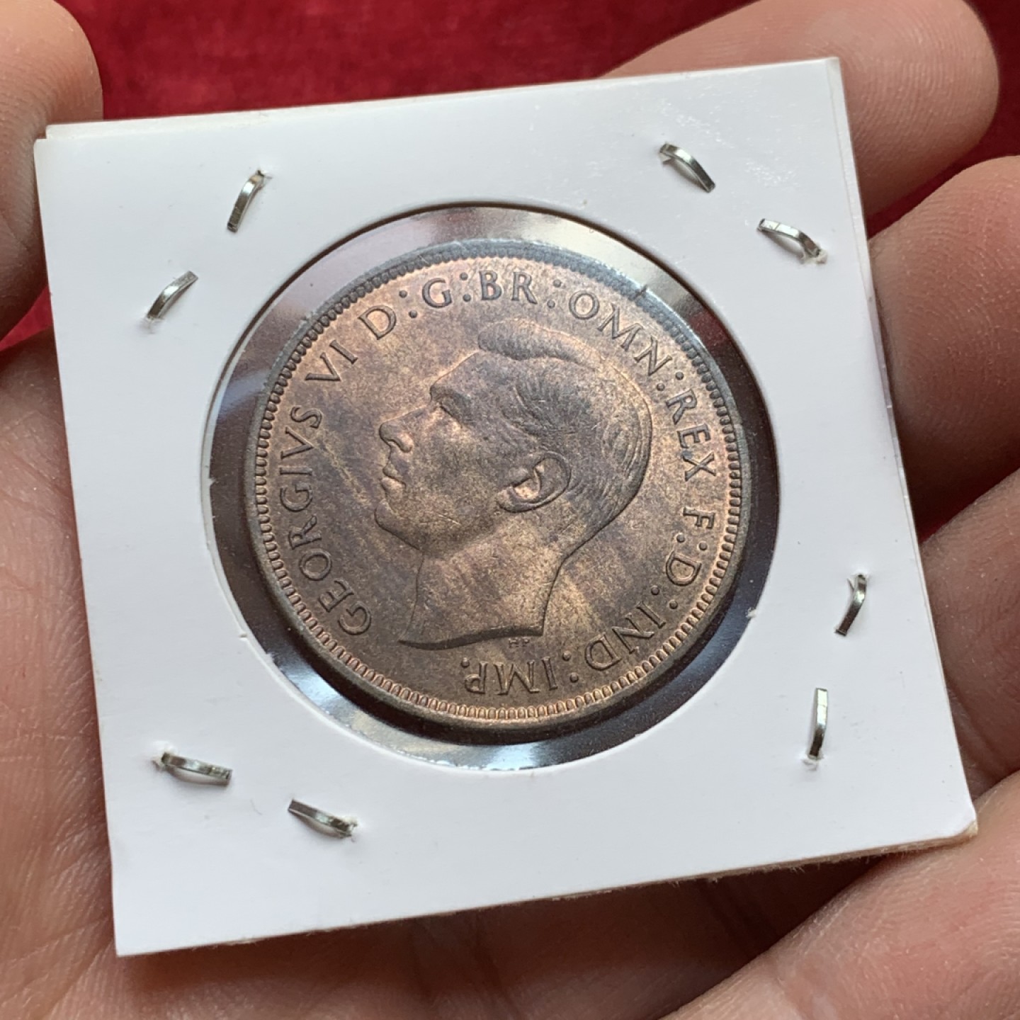 《竞宝斋》第141场-周日，周一 2场 (全场包邮) 英国 1939年 1便士 铜币 BU带原光