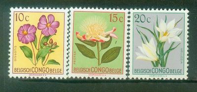 杂票 - 比属刚果 1952年 花 3枚新