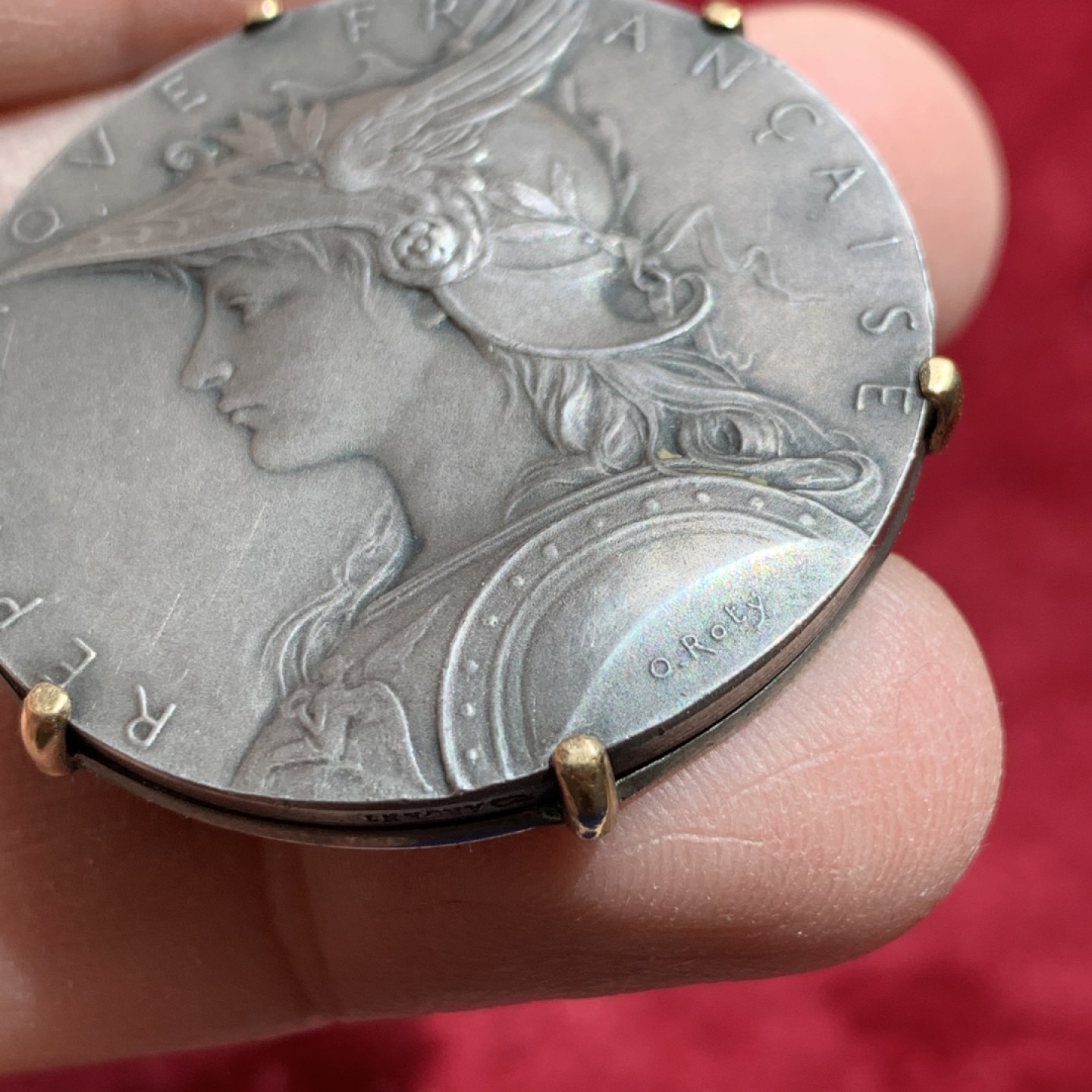 《竞宝斋》第141场-周日，周一 2场 (全场包邮) 法国 罗蒂 玛丽安娜女神 国会议员 银章 带银别针