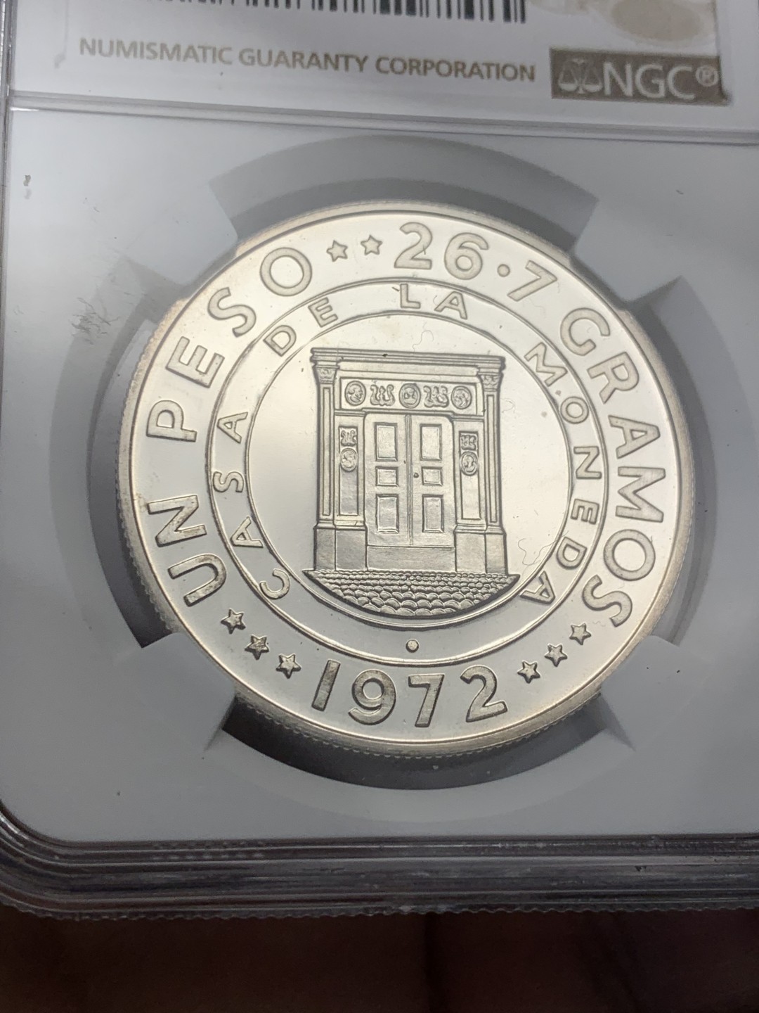 《竞宝斋》第141场-周日，周一 2场 (全场包邮) NGC PF67 南美大银  精制 多米尼加1972年1比索大银币