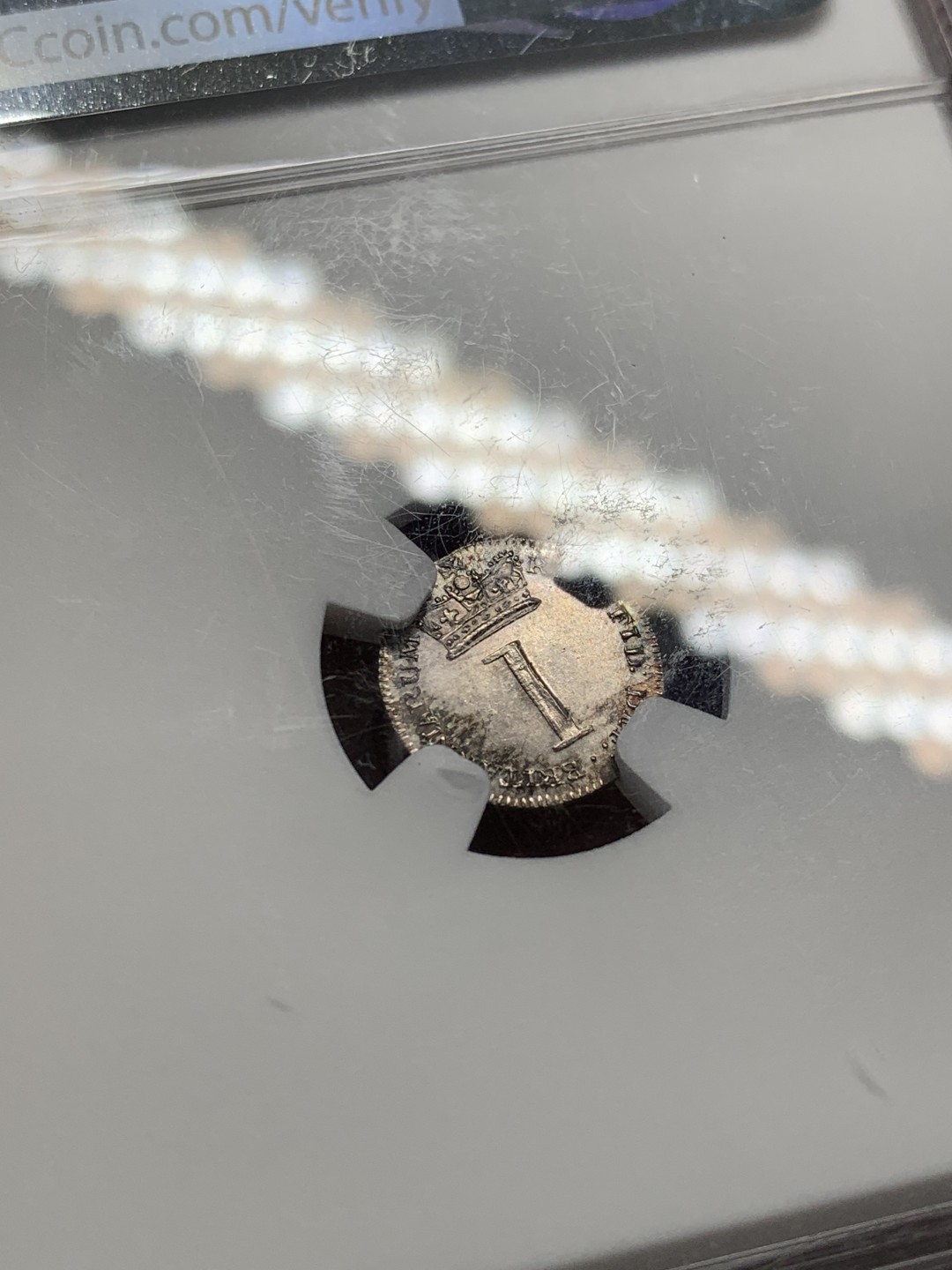 《竞宝斋》第141场-周日，周一 2场 (全场包邮) NGC MS61英国 1818年 一便士 乔治三世灌足银币，币面带银霜，品种难得包浆好