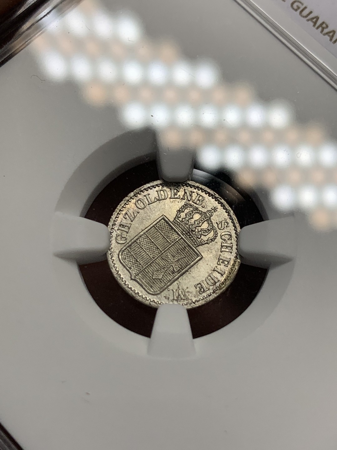 《竞宝斋》第141场-周日，周一 2场 (全场包邮) 冠军分 NGC MS65 德国 1850 奥尔登堡 1格罗森银币