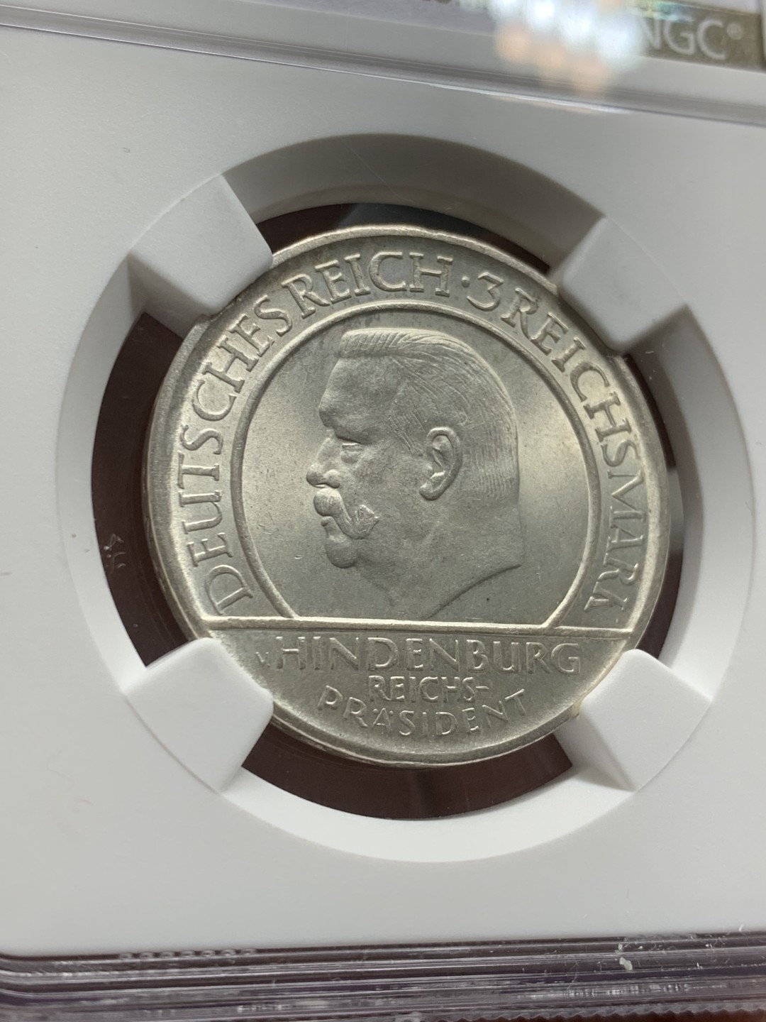 《竞宝斋》第141场-周日，周一 2场 (全场包邮) NGC-MS63 魏玛德国1929年宪法十周年3马克纪念银币