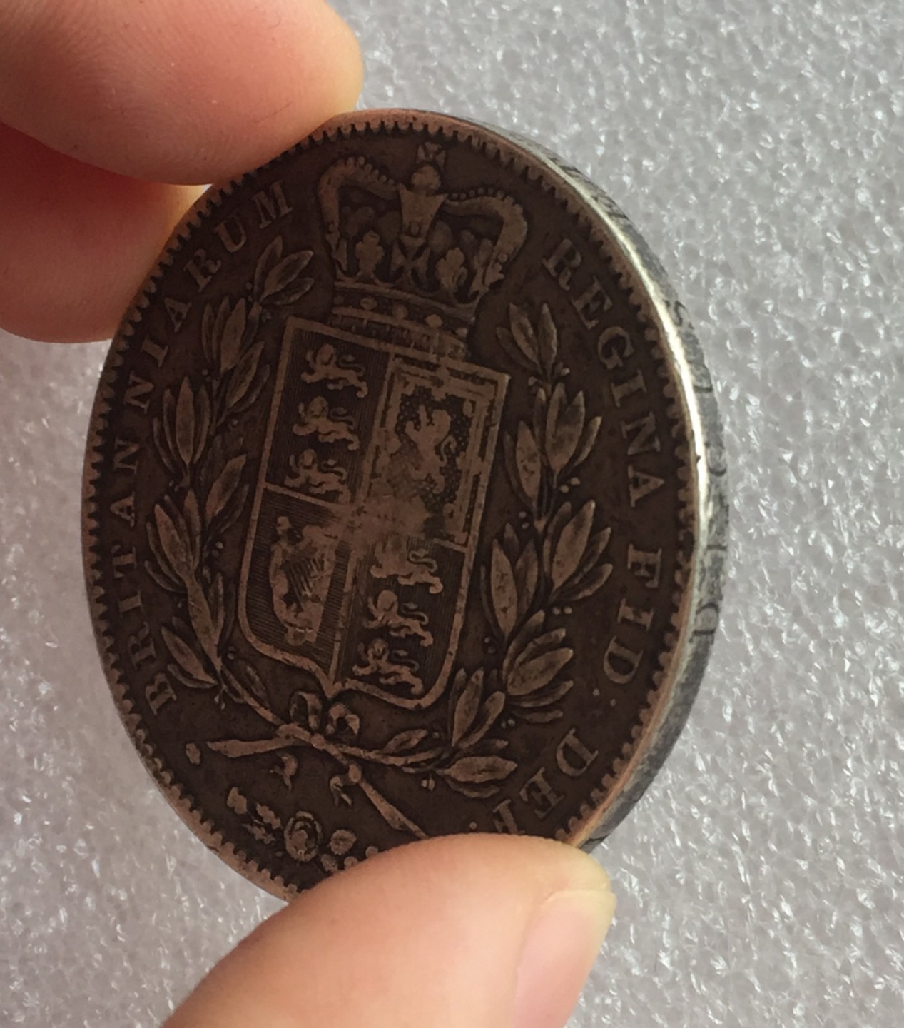 方圆集藏首期专场 9804-英国1845年维多利亚女王年轻头像1克朗