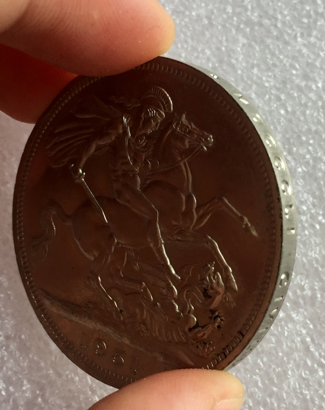 方圆集藏首期专场 9801-英国1951年乔治六世马剑克朗