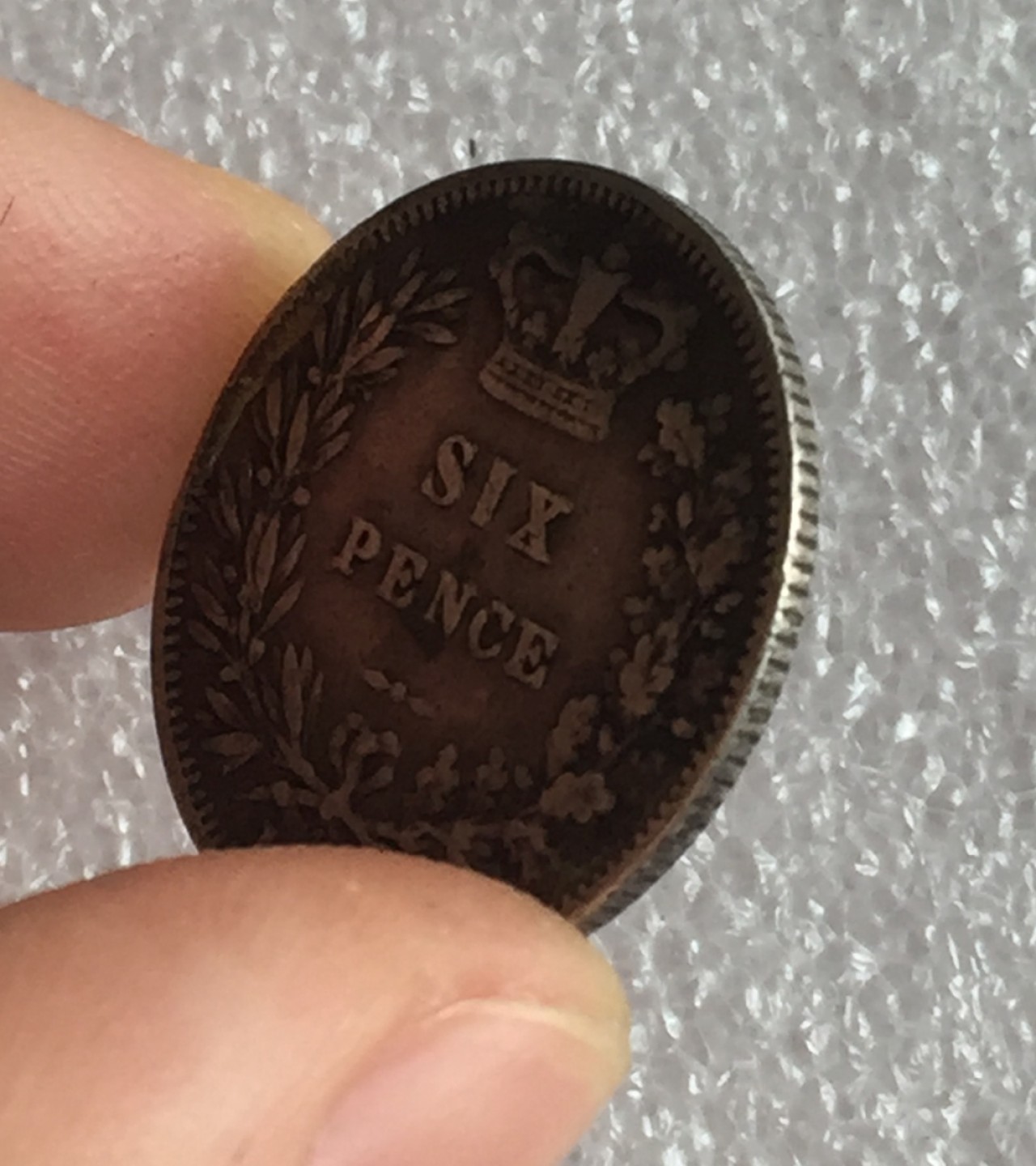 方圆集藏首期专场 9859-英国1875维多利亚小维6便士银币