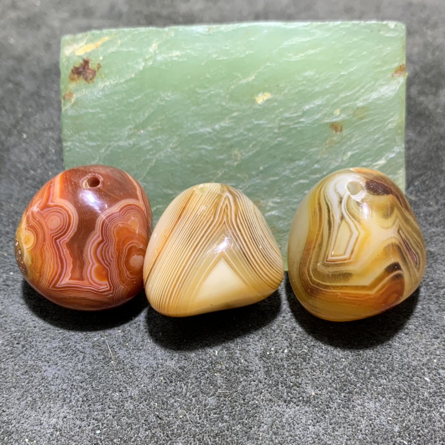 放福利！缠丝玛瑙原石通货吊坠3块！