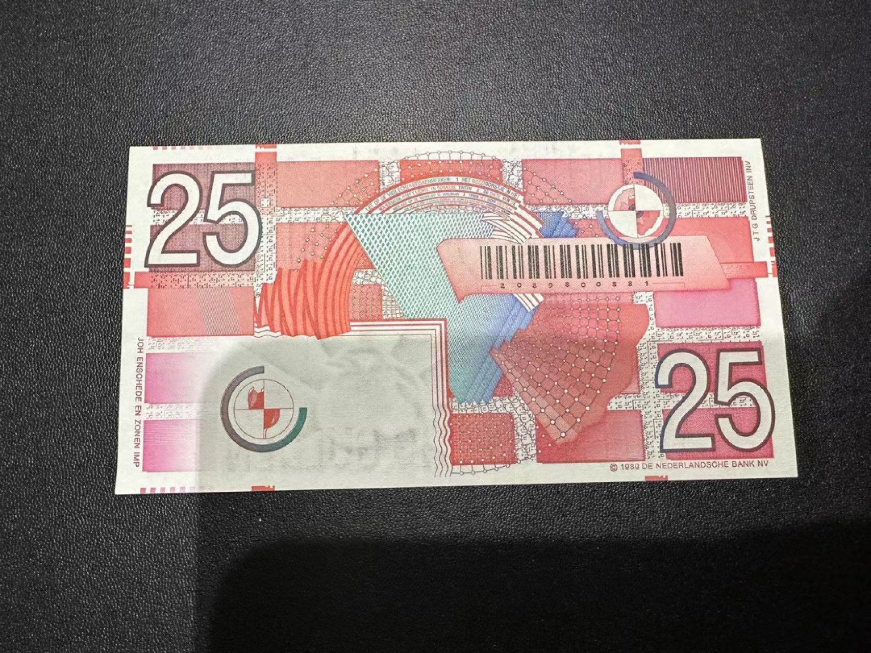 《外钞收藏家》第二百四十九期（连拍第二场） 1989年荷兰齿轮版25盾 全新UNC