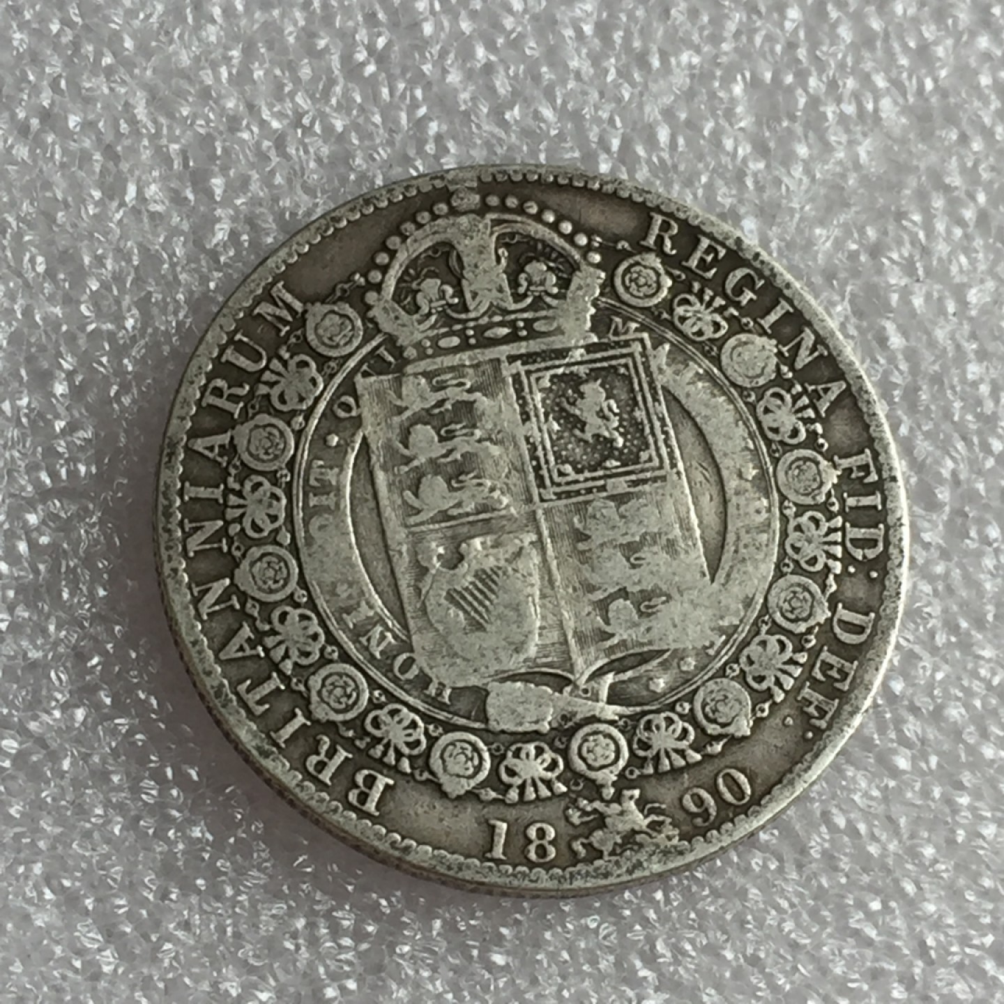 方圆集藏首期专场 9813-英国1890年维多利亚女王半克朗