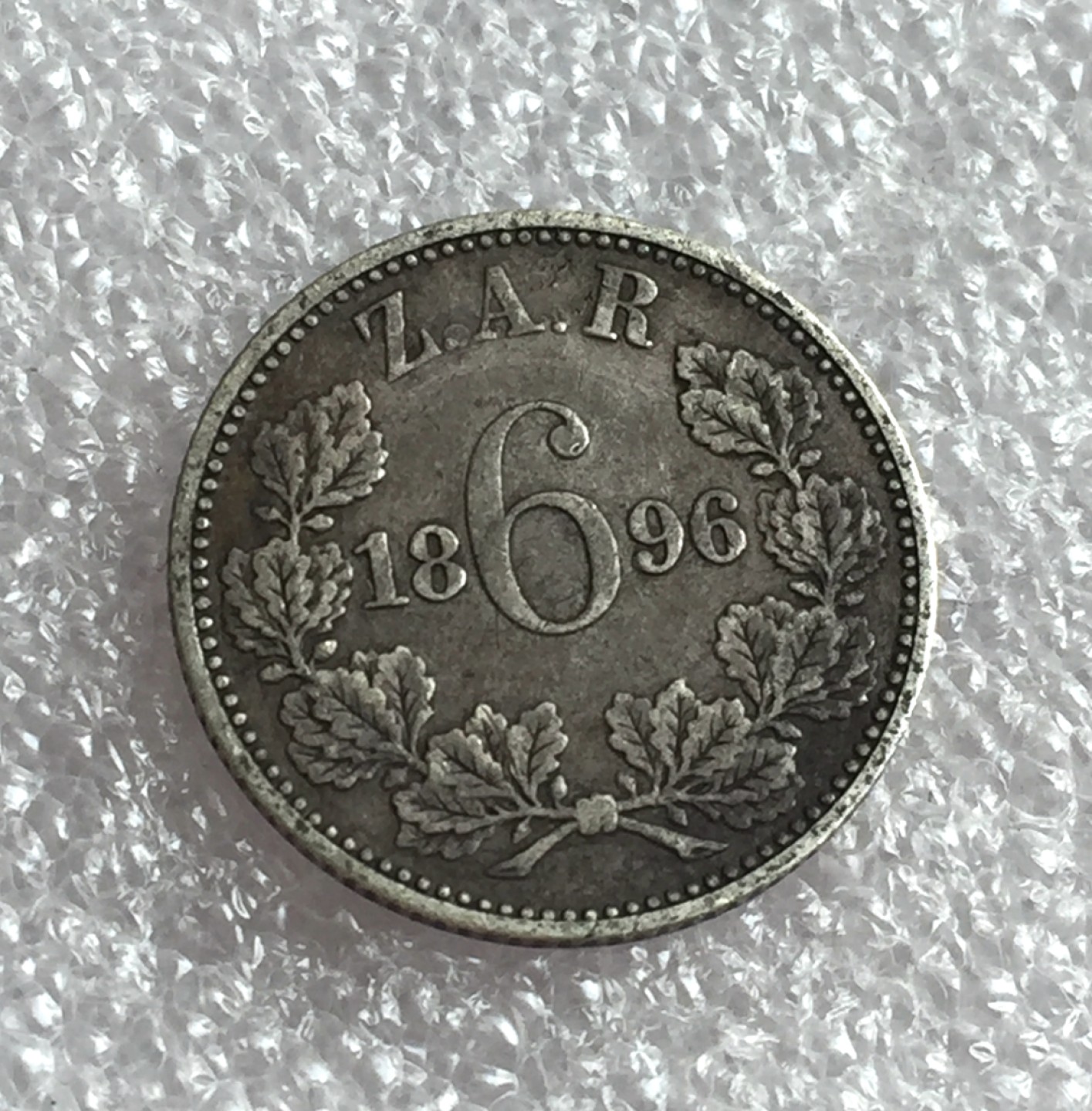 方圆集藏首期专场 9843-南非德兰士瓦1896年6便士银币