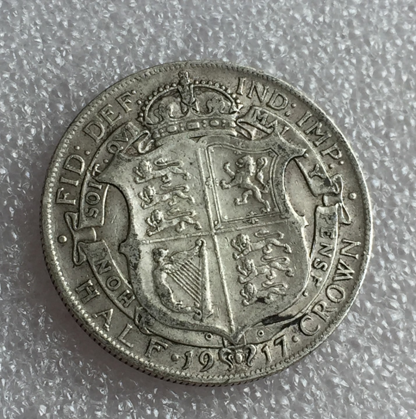 方圆集藏首期专场 9827-英国1917年乔治五世半克朗 高银版