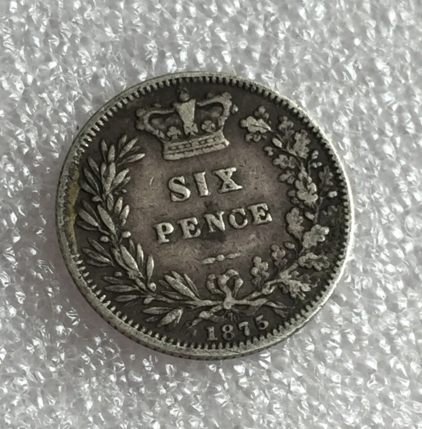 方圆集藏首期专场 9859-英国1875维多利亚小维6便士银币