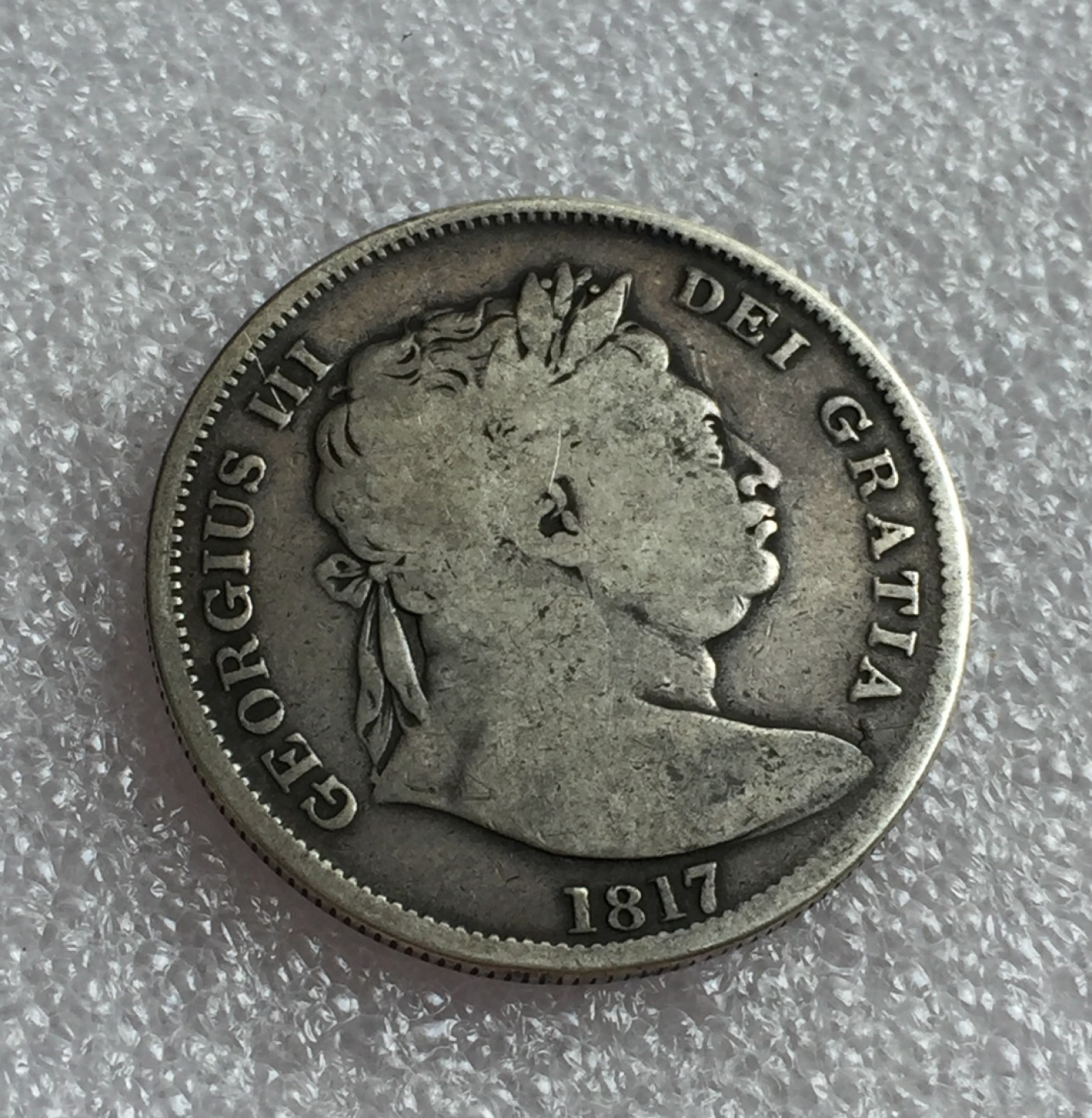 方圆集藏首期专场 9842-英国1817年乔治三世牛头半克朗银币