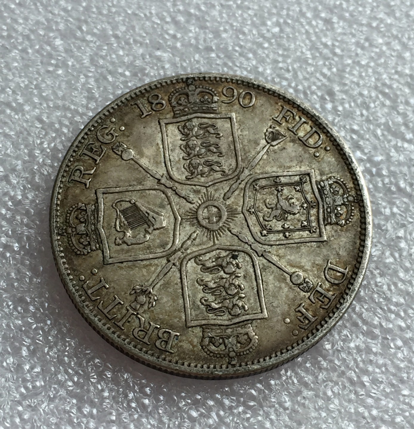 方圆集藏首期专场 9806-英国1890年维多利亚双弗洛林银币 