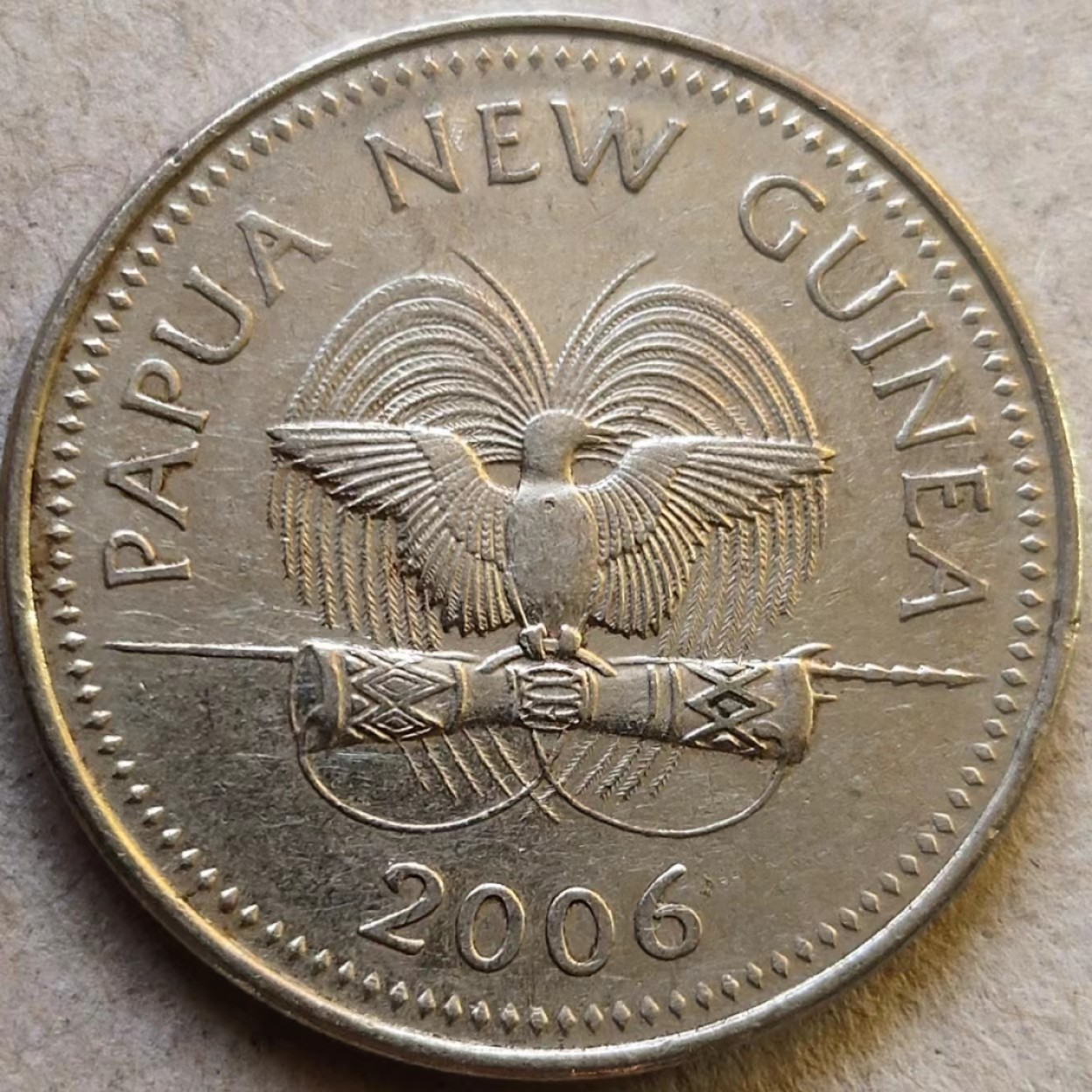 14★机器委托自动落锤★请提前出好价★满30快递包邮  巴布亚新几内亚20分鸵鸟大直径28.5mm