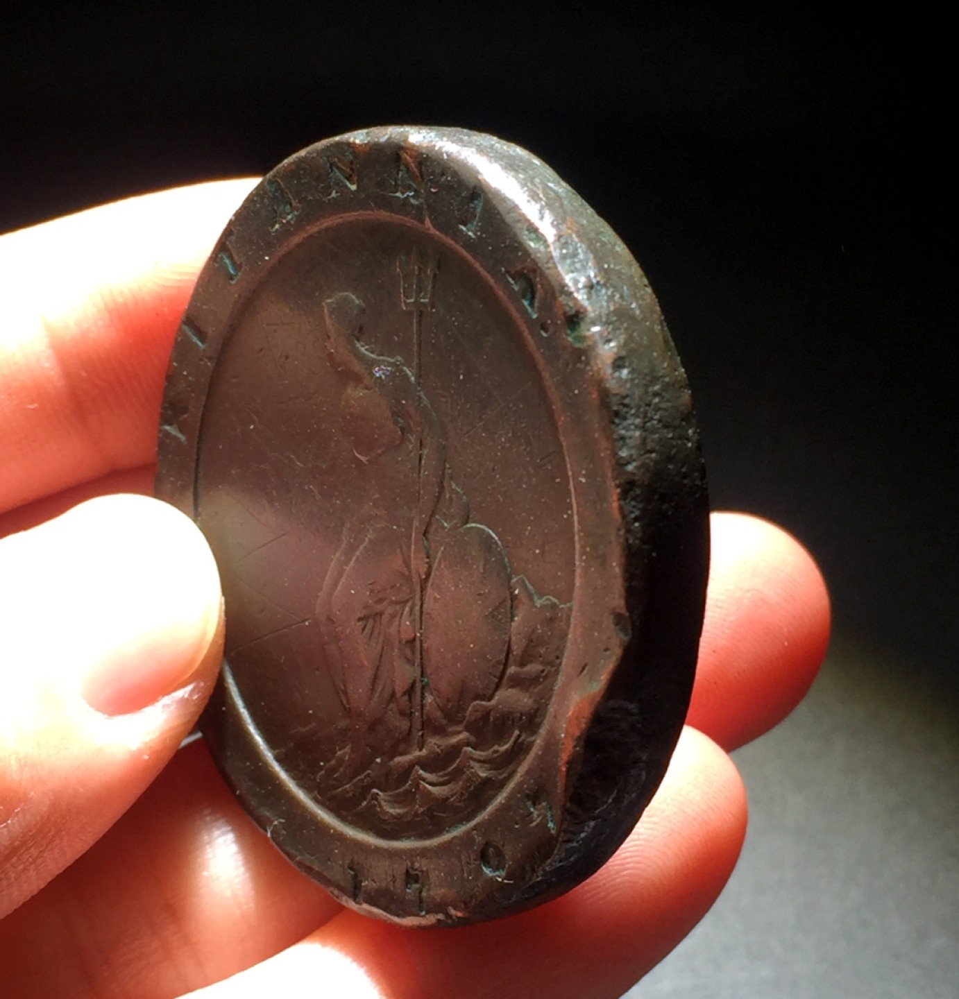 方圆集藏首期专场 9876-英国1797年车轮二便士铜币