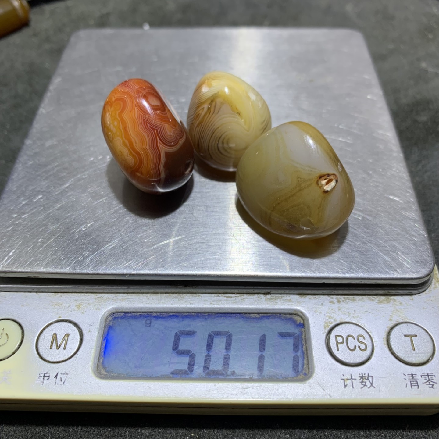 放福利！缠丝玛瑙原石通货吊坠3块！