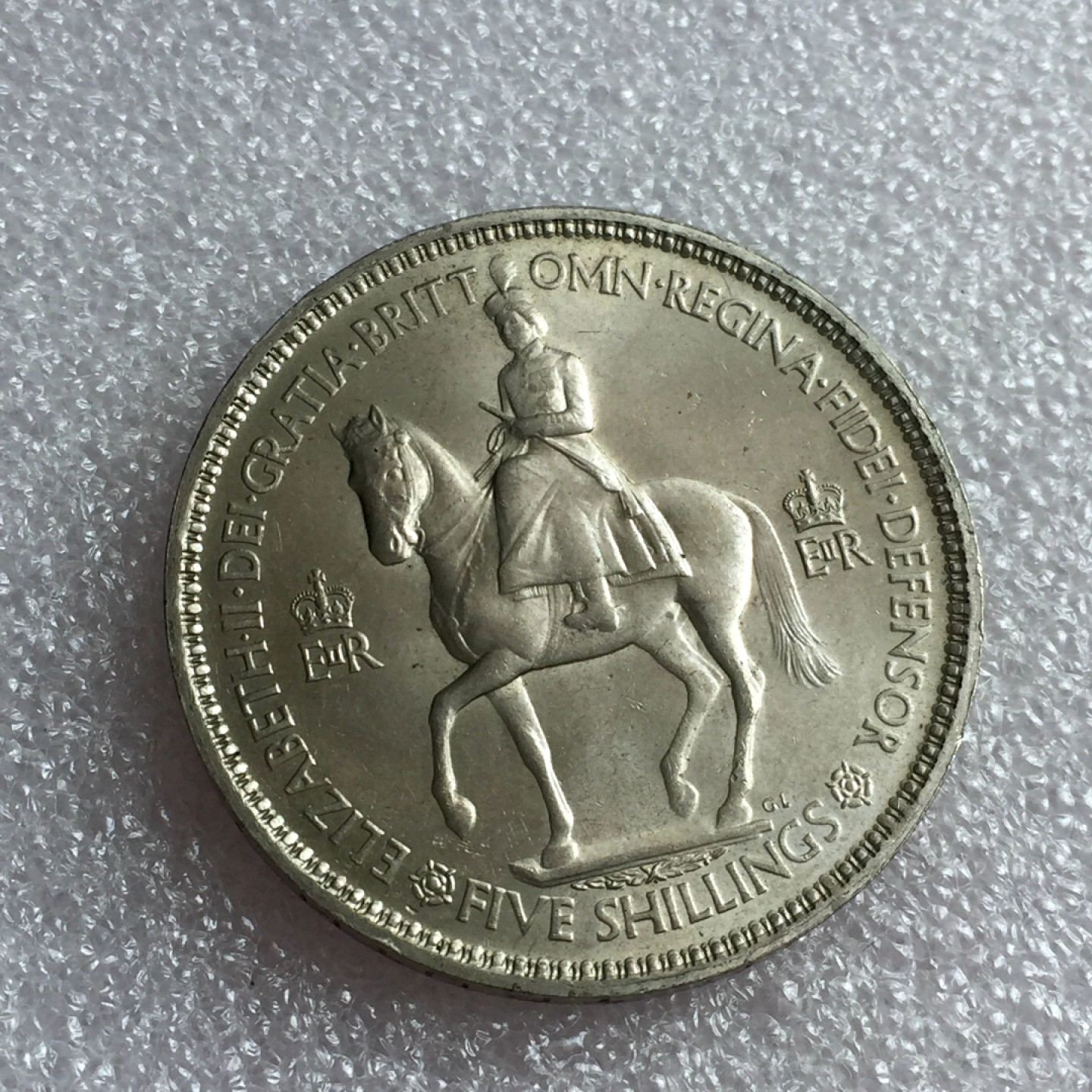 方圆集藏首期专场 9800-英国1953年伊丽莎白女王登基加冕纪念5先令