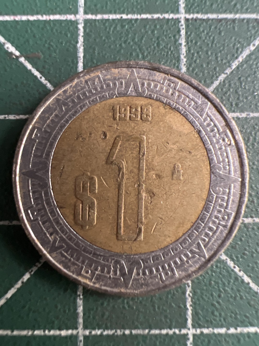 泡泡堂第276期  世界硬币 （无押金，捡漏，全场20包邮，偏远地区除外，接收代拍业务） 墨西哥双色一元