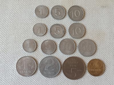 钱币专场第十二期 - 东德/民主德国流通硬币14枚全套
