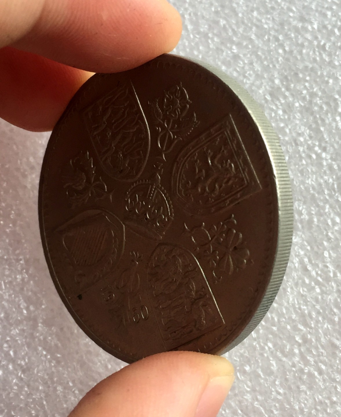 方圆集藏首期专场 9802-英国1960年伊丽莎白女王5先令克朗