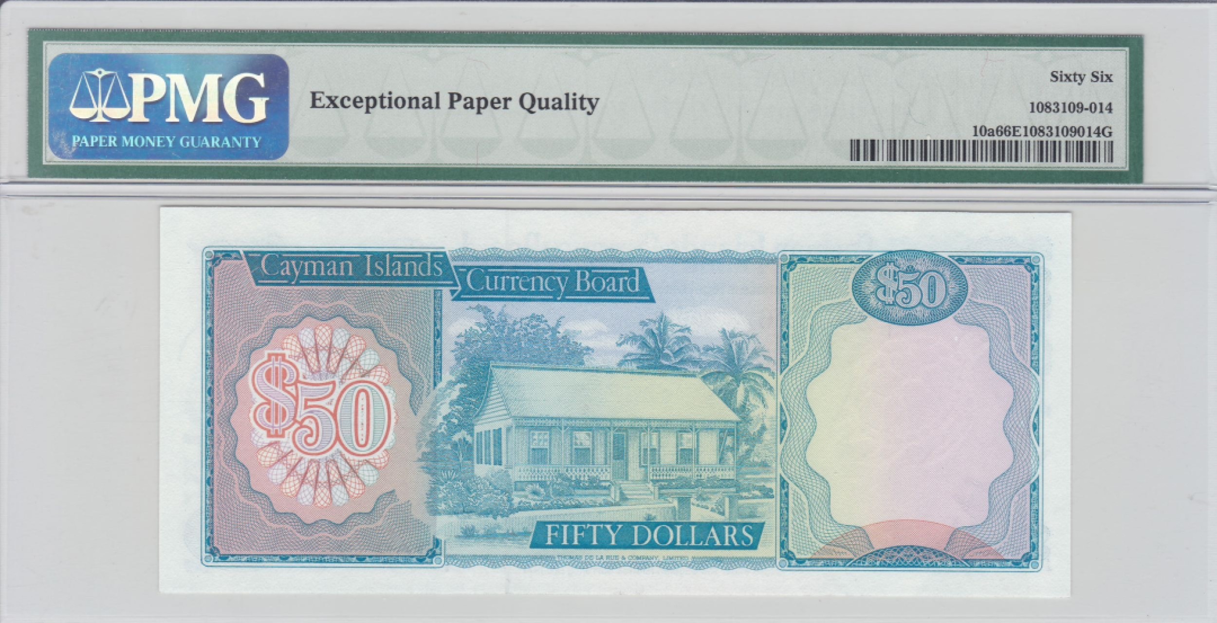 收藏联盟Quantum Auction 第238期拍卖 开曼群岛1987年50元 PMG66 首发A/1冠