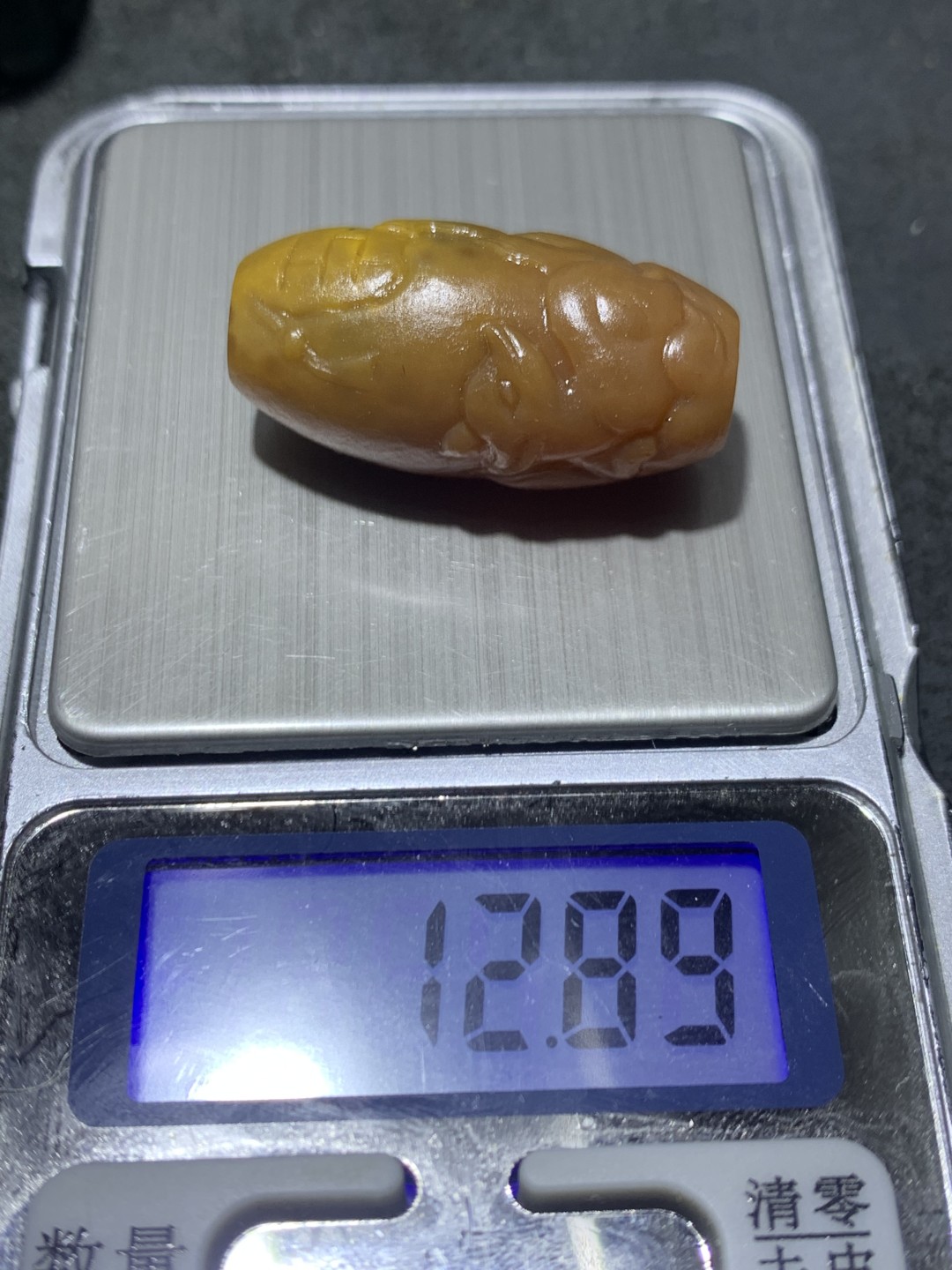 精美亚光战国红玛瑙手工雕刻灵狐桶珠一颗！