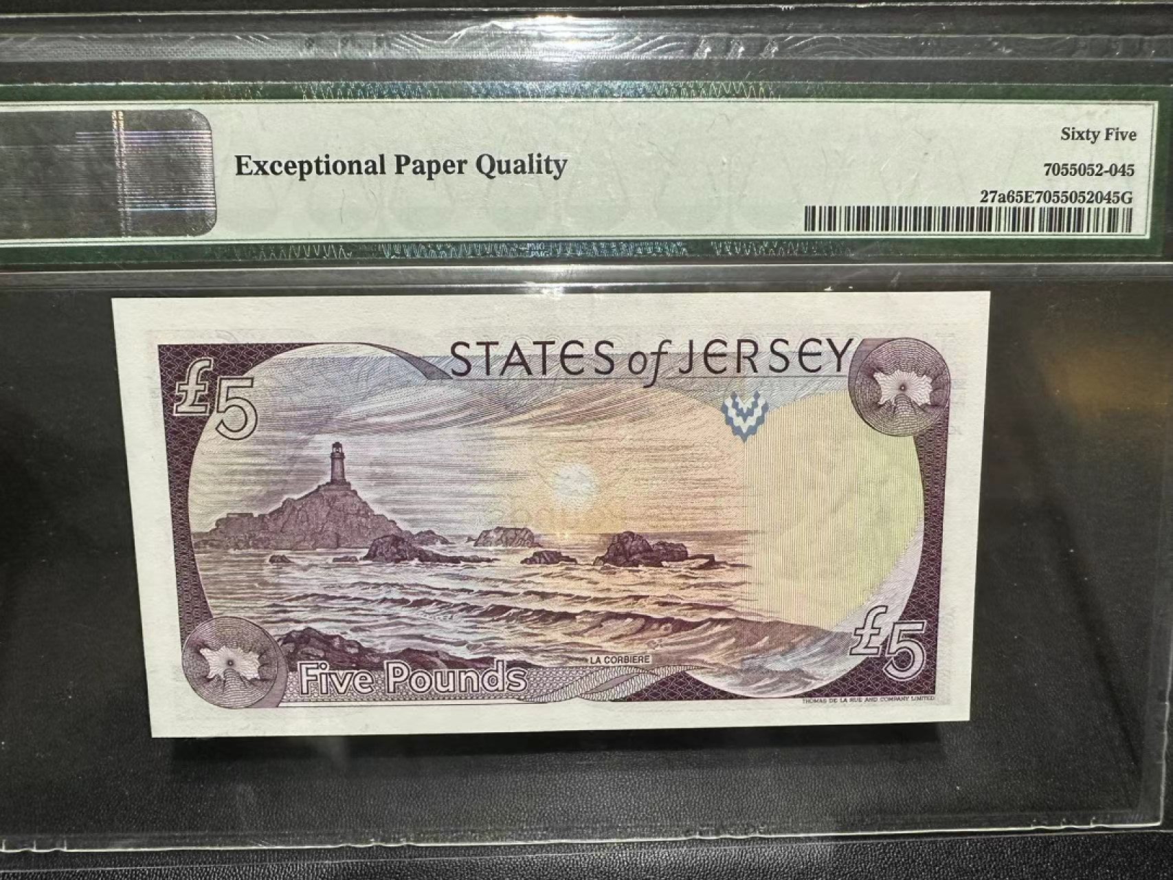 《外钞收藏家》第二百四十九期（连拍第二场） 2000年泽西5镑 PMG65