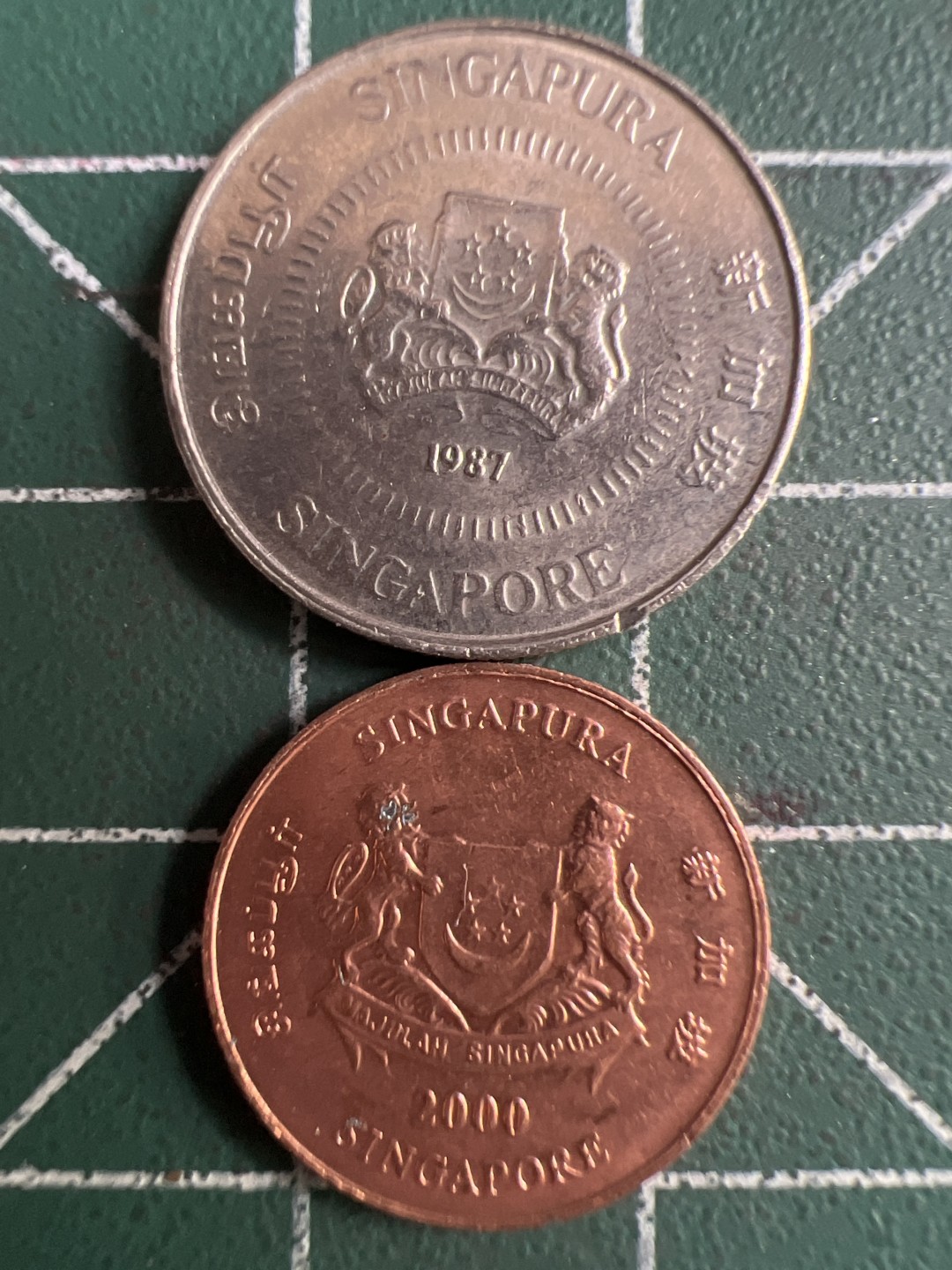 泡泡堂第271期  世界硬币 （无押金，捡漏，全场20包邮，偏远地区除外，接收代拍业务） 新加坡一对