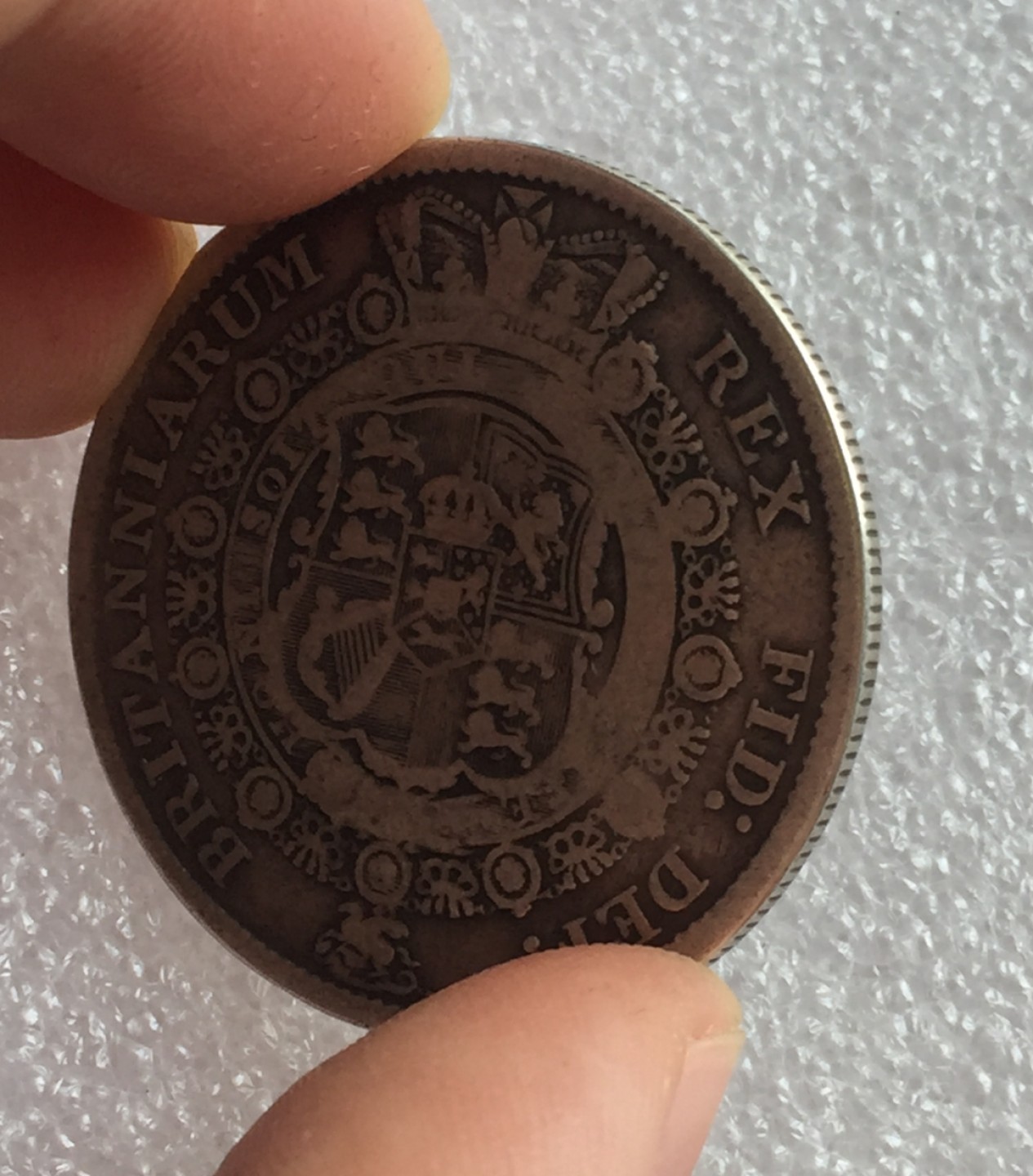 方圆集藏首期专场 9842-英国1817年乔治三世牛头半克朗银币