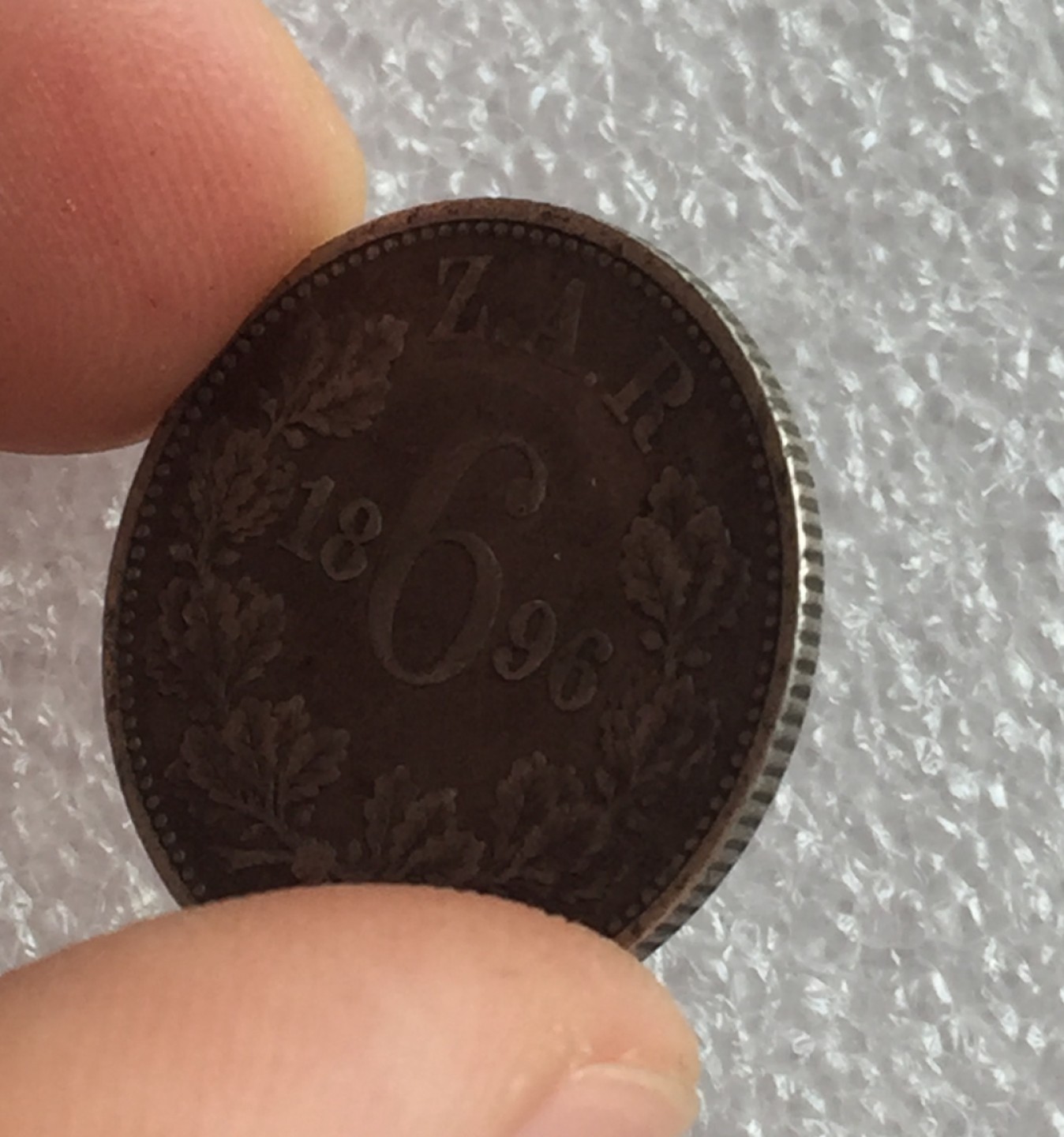 方圆集藏首期专场 9843-南非德兰士瓦1896年6便士银币