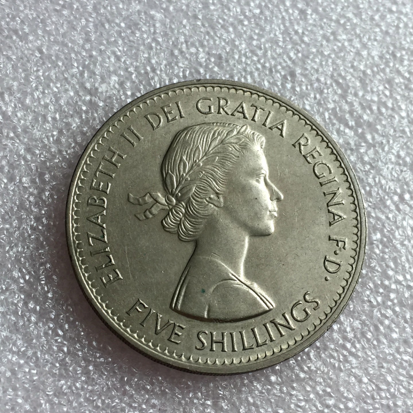 方圆集藏首期专场 9802-英国1960年伊丽莎白女王5先令克朗