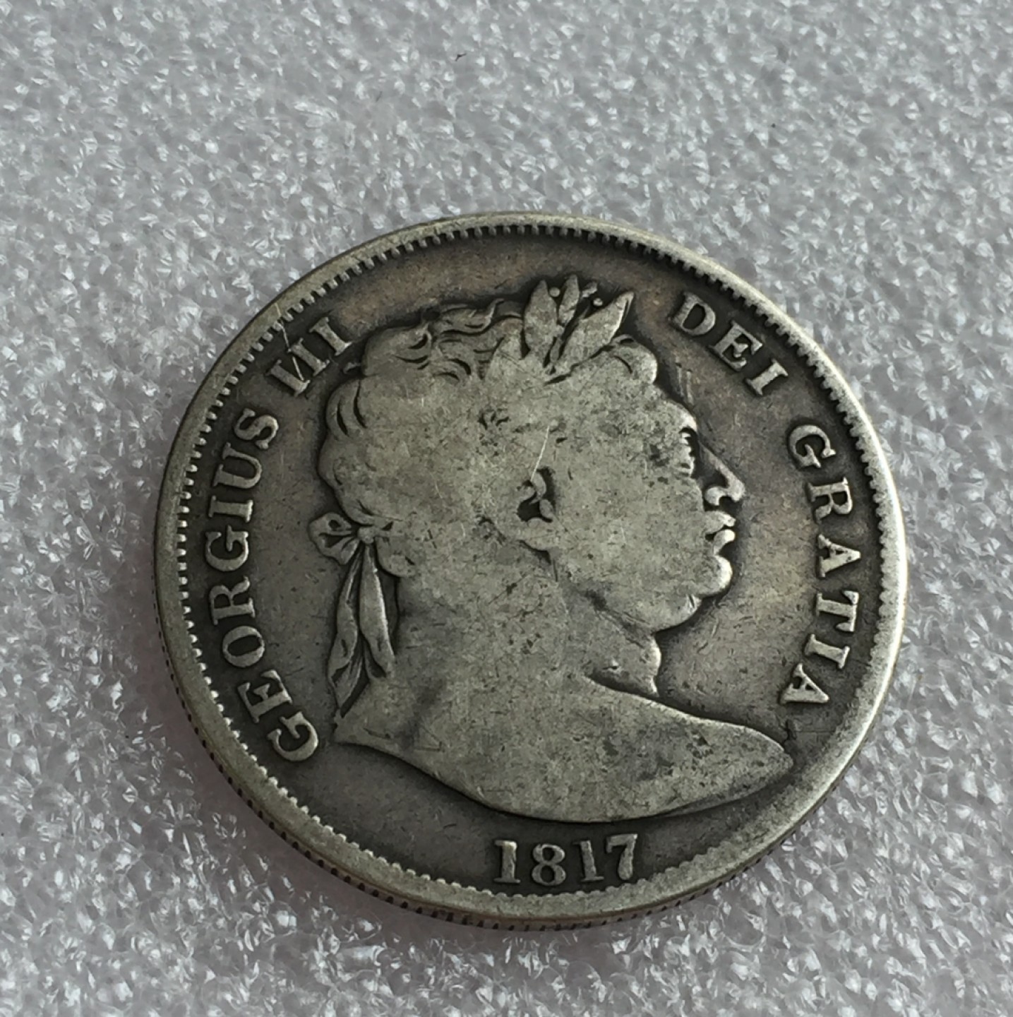 方圆集藏首期专场 9842-英国1817年乔治三世牛头半克朗银币