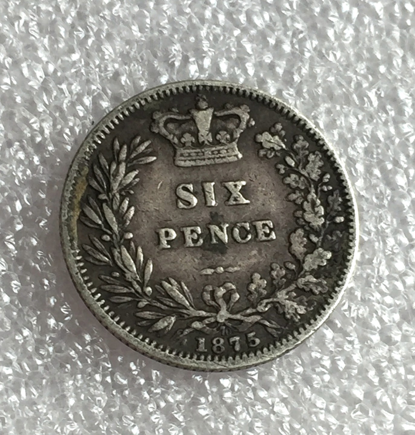 方圆集藏首期专场 9859-英国1875维多利亚小维6便士银币