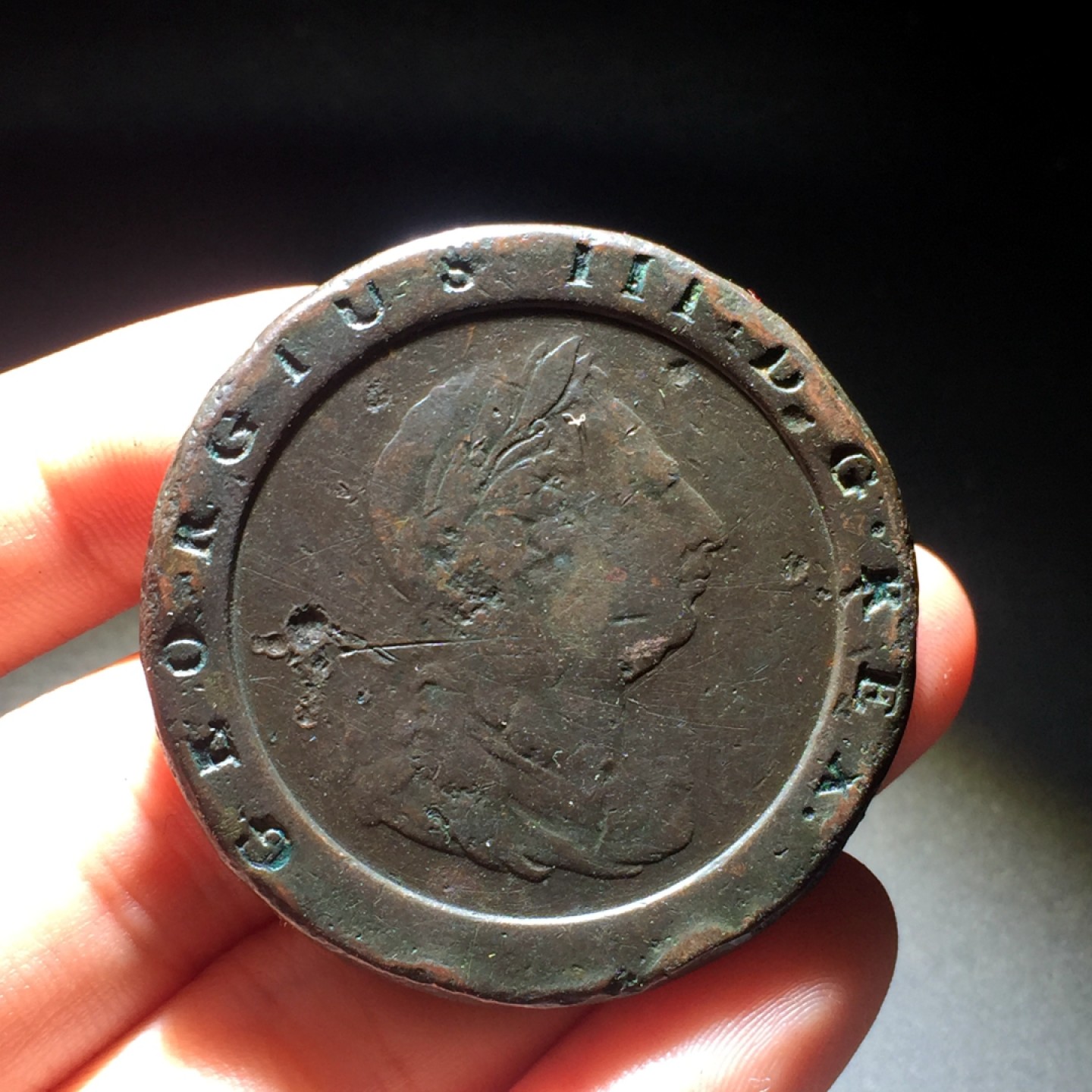 方圆集藏首期专场 9876-英国1797年车轮二便士铜币