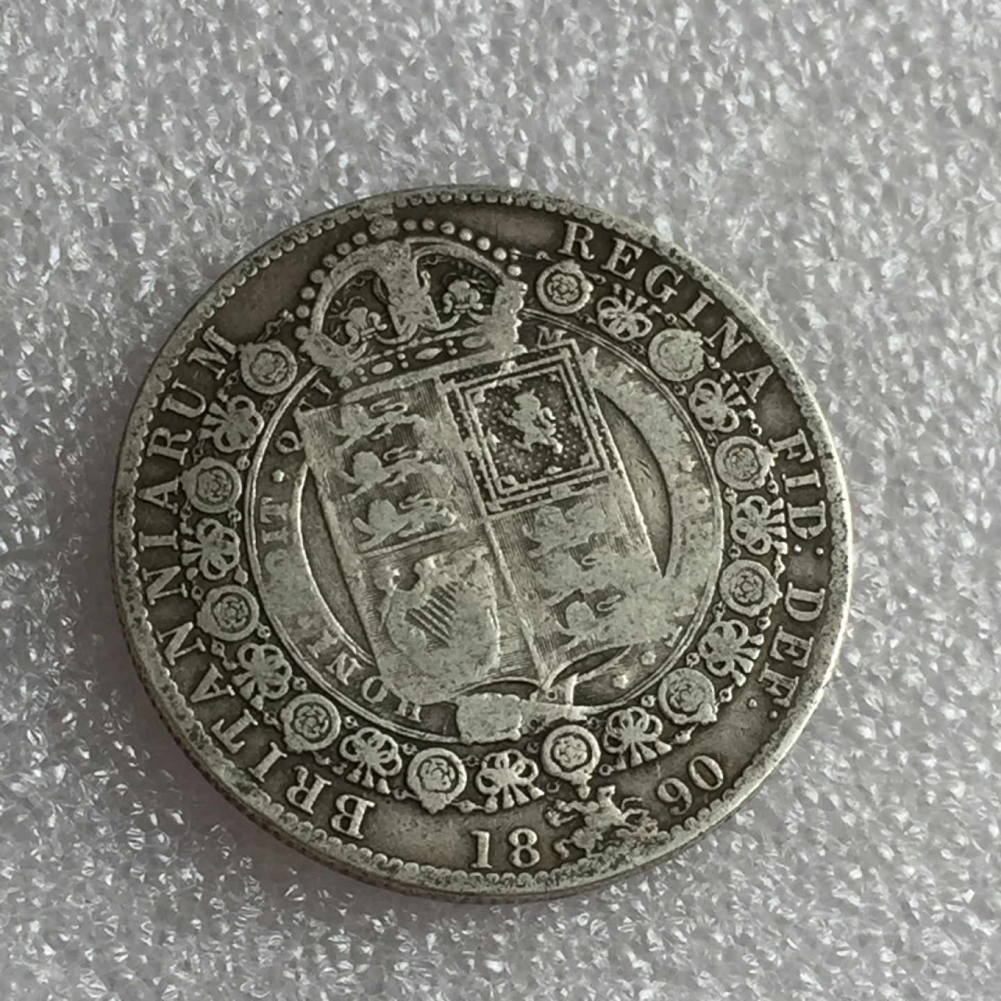 方圆集藏首期专场 9813-英国1890年维多利亚女王半克朗