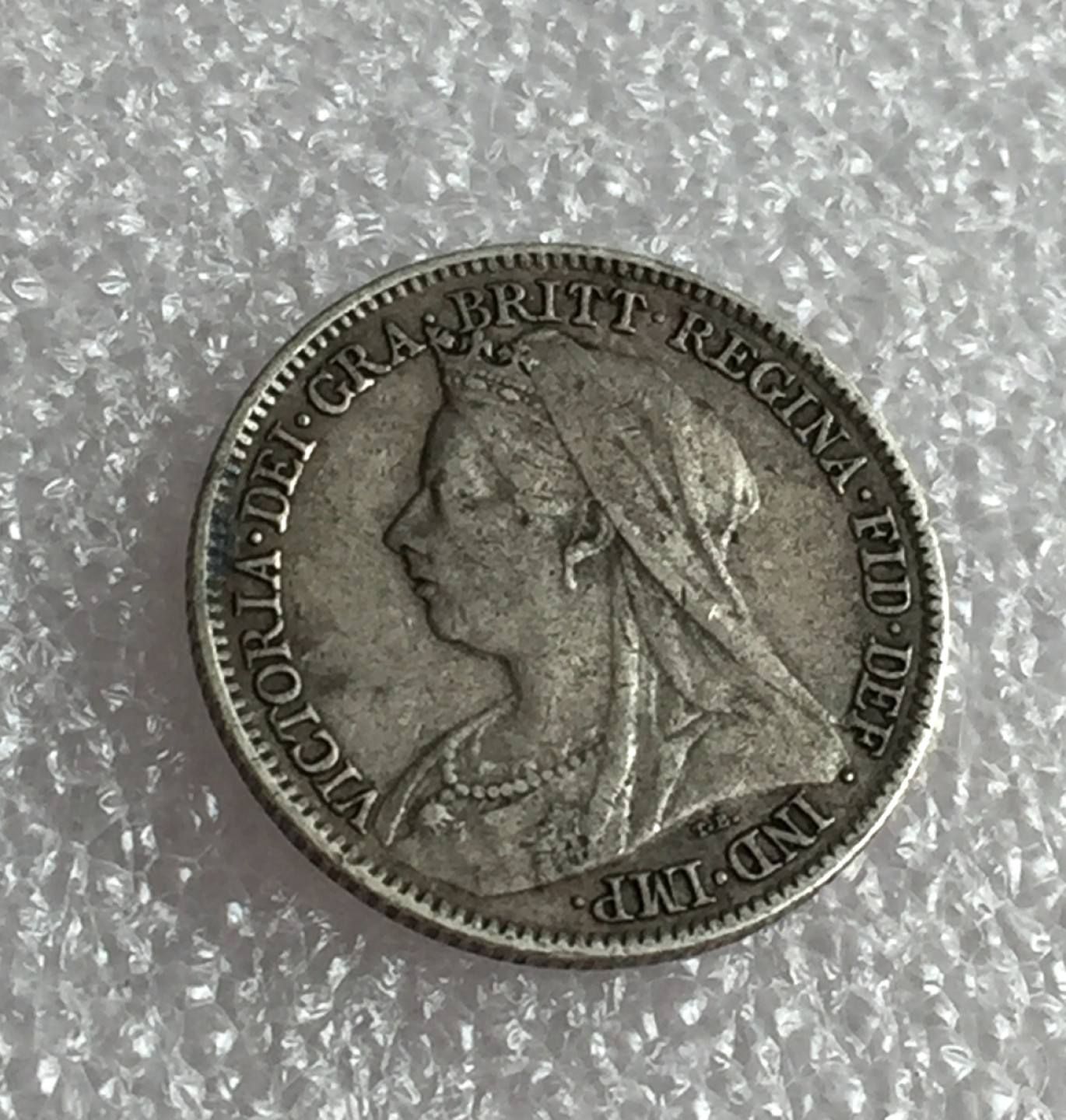 方圆集藏首期专场 9811-英国1901维多利亚披纱六便士