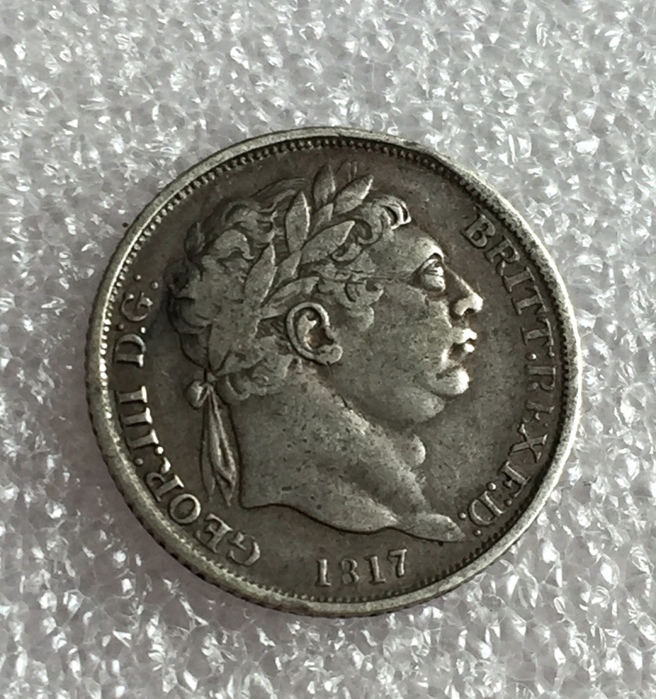 方圆集藏首期专场 9857-英国1817年乔治三世6便士银币