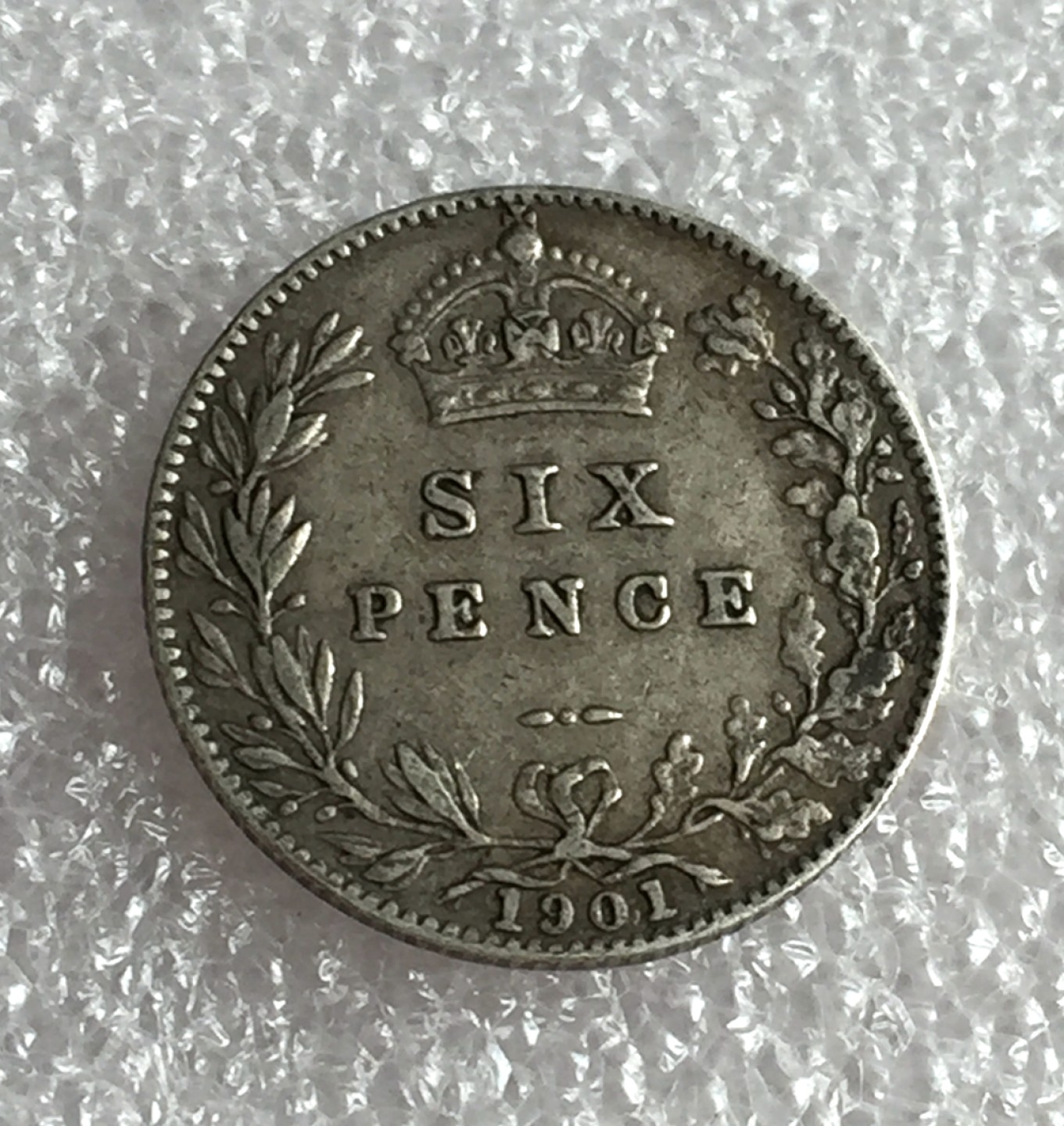 方圆集藏首期专场 9811-英国1901维多利亚披纱六便士