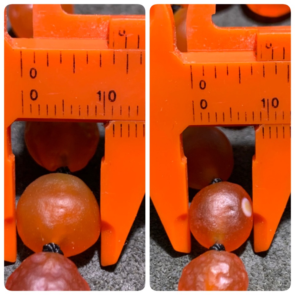 精美毕业级天然高圆度阿拉善樱桃红108项链一条 