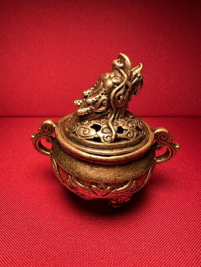 手串木器杂件｜拍卖专场 - 近代精工｜铜制“龙吟九天”香薰炉｜陈设摆件
